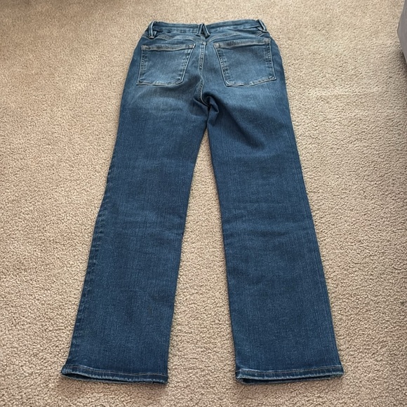 Good American Blue Pull On Straight Leg Jeans size 2 - Picture 6 of 7